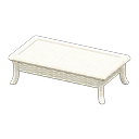 Rattan Low Table White