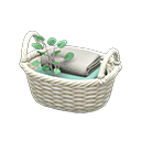 Rattan Towel Basket White