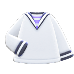 Sailor-style Shirt White