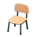 School Chair Beige & green