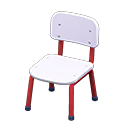 School Chair White & red