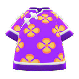 Silk Floral-print Shirt Purple