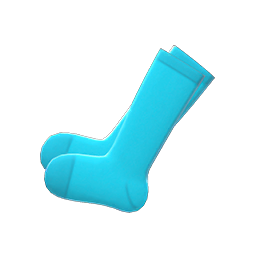 Simple Knee-high Socks Blue