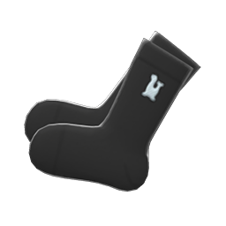 Simple-accent Socks Black