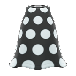 Simple-dots Dress Black