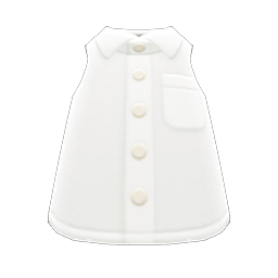 Sleeveless Dress Shirt White