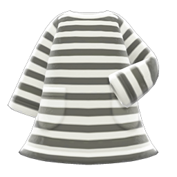 Striped Dress Black