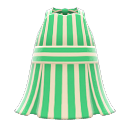 Striped Halter Dress Green