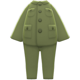 Suit With Stand-up Collar Avocado