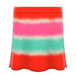 Tie-dye Skirt Red