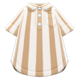 Vertical-stripes Shirt Beige