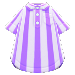 Vertical-stripes Shirt Purple