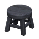 Wooden Stool Black