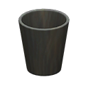 Wooden Waste Bin Black