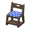 Writing Chair Dark brown / Blue