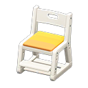 Writing Chair White / Yellow