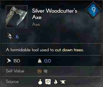 Silver Woodcutter's Axe