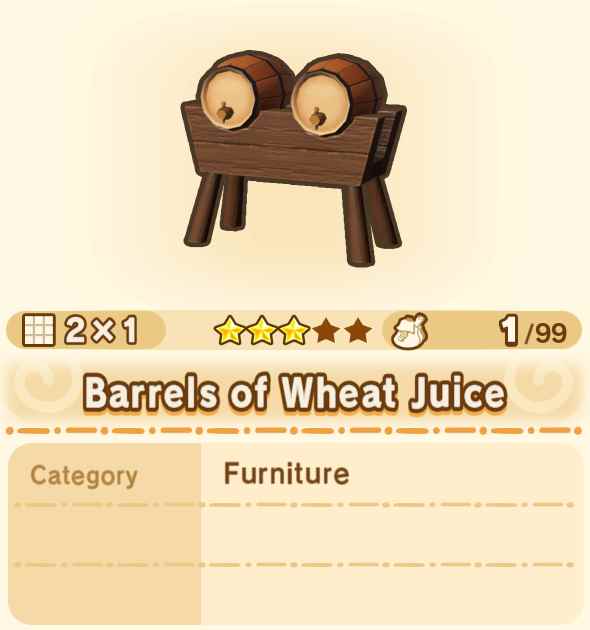 Barrels of Wheat Juice