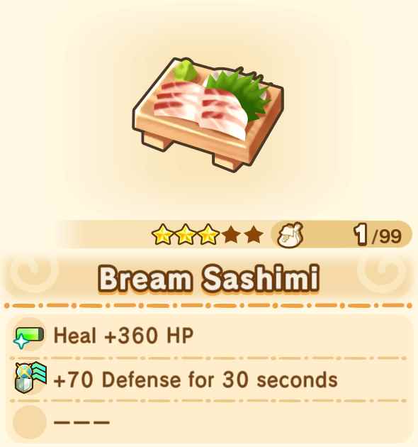 Bream Sashimi x99