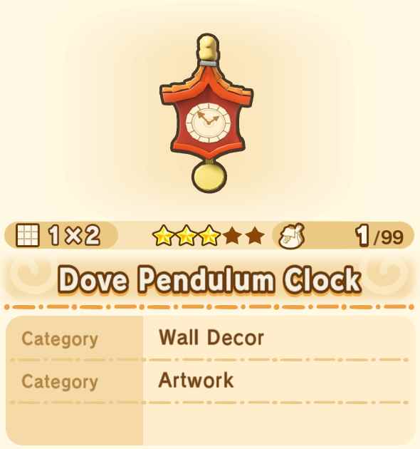 Dove Pendulum Clock