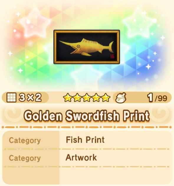 Golden Swordfish Print