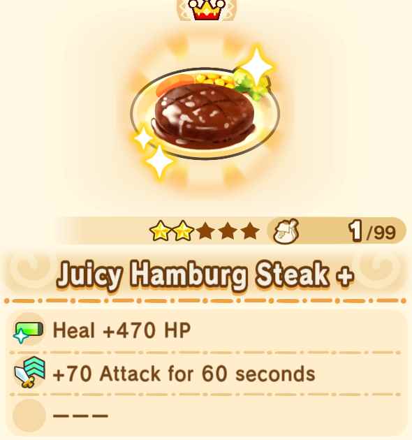 Juicy Hamburg Steak + x99