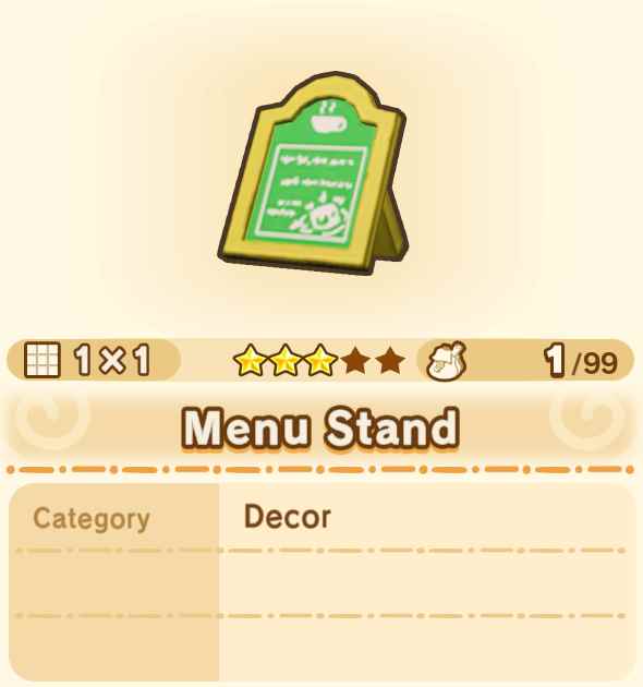 Menu Stand