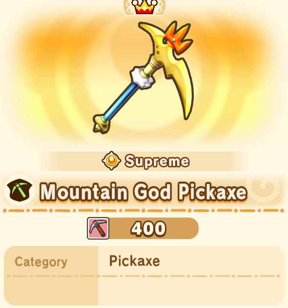 Mountain God Pickaxe