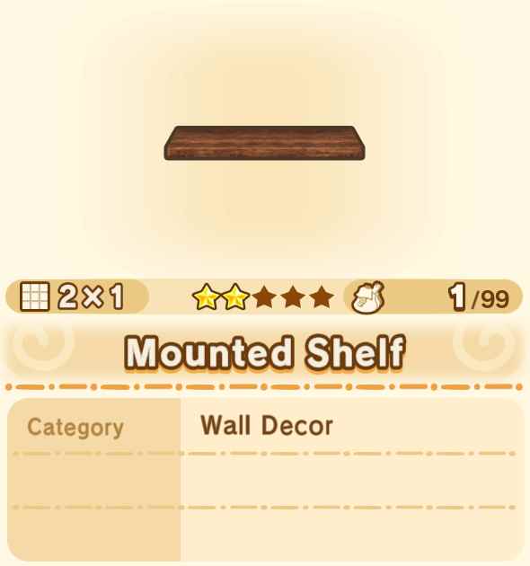Mounted Shelf
