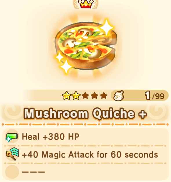 Mushroom Quiche + x99