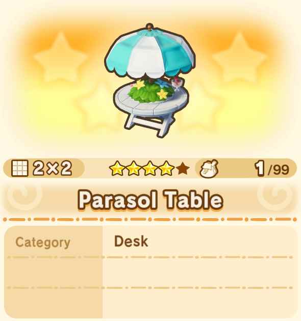Parasol Table