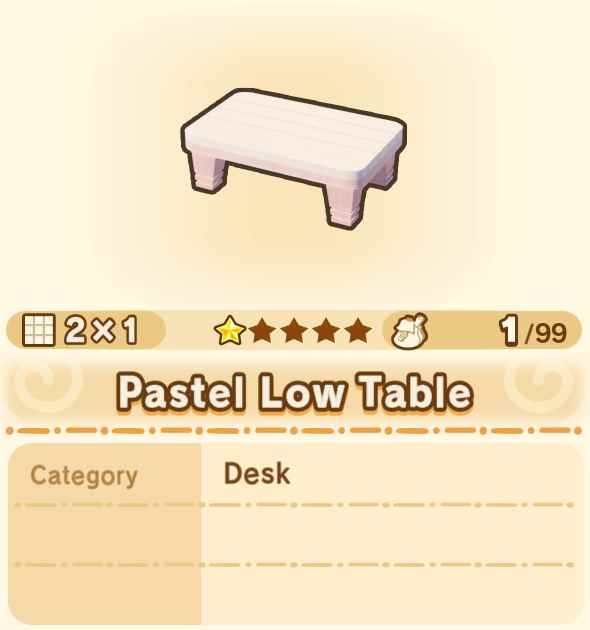 Pastel Low Table