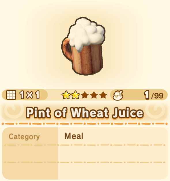 Pint of Wheat Juice