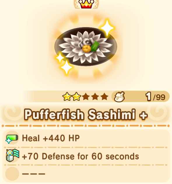 Pufferfish Sashimi + x99