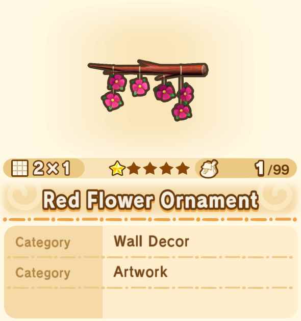Red Flower Ornament