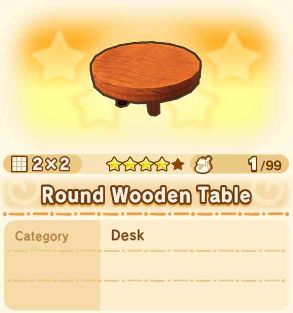 Round Wooden Table