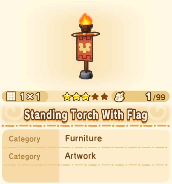Standing Torch With Flag