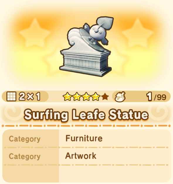 Surfing Leafe Statue