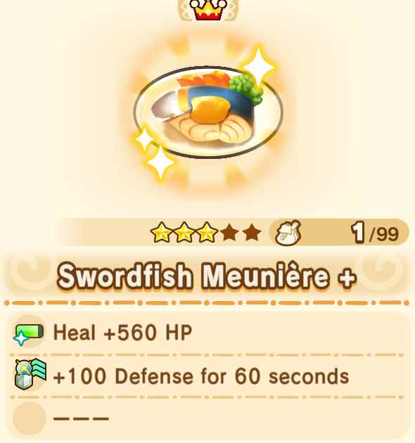 Swordfish Meuniere + x99