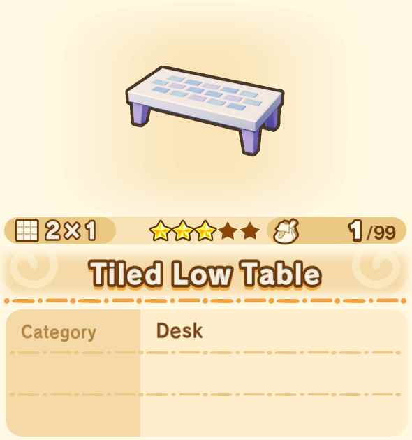 Tiled Low Table