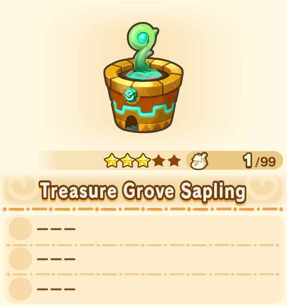 Treasure Grove Sapling x99