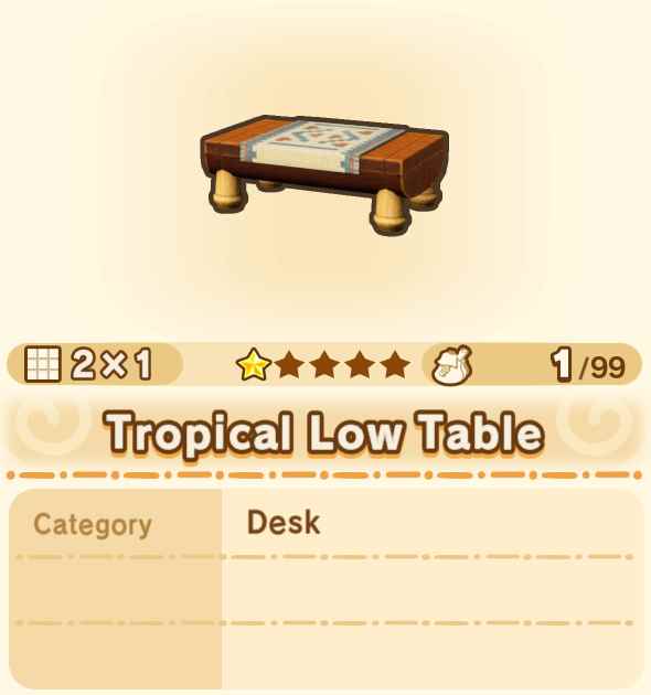Tropical Low Table