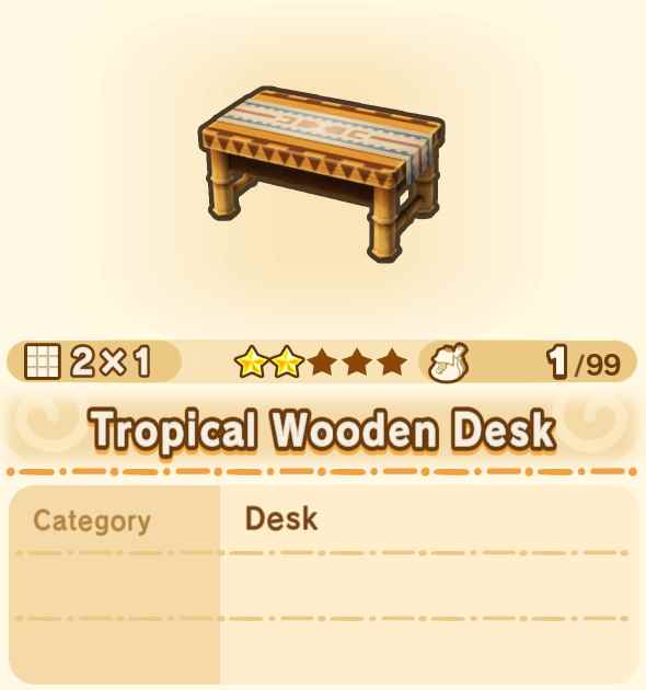 Tropical Wooden Desk