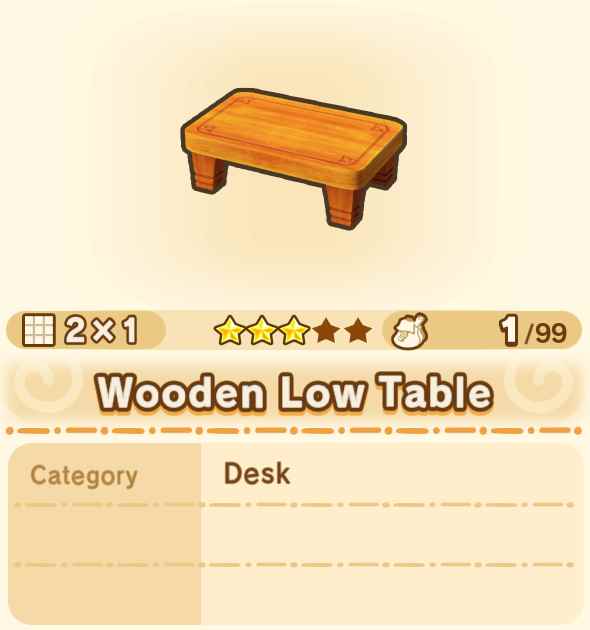 Wooden Low Table