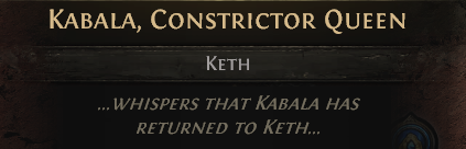 KABALA,CONSTRICTOR QUEEN---ACT 2