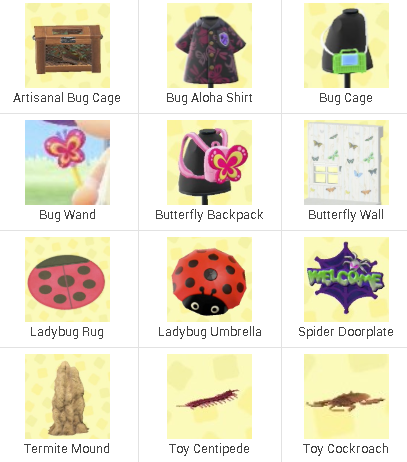 List Of Bug-Off Rewards