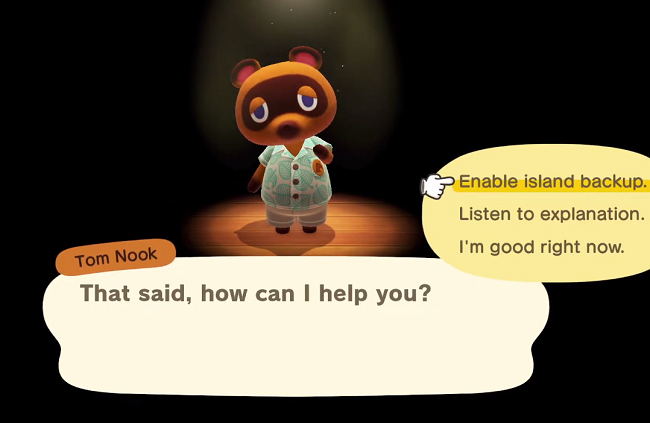 how to backup your Animal Crossing New Horizons island