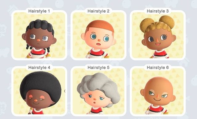 Animal Crossing New Horizons New Top 6 Hairstyles