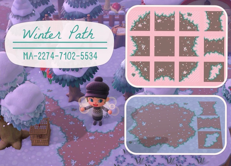 ACNH Winter & Christmas Custom Designs For Path, Floor, Furniture - 5