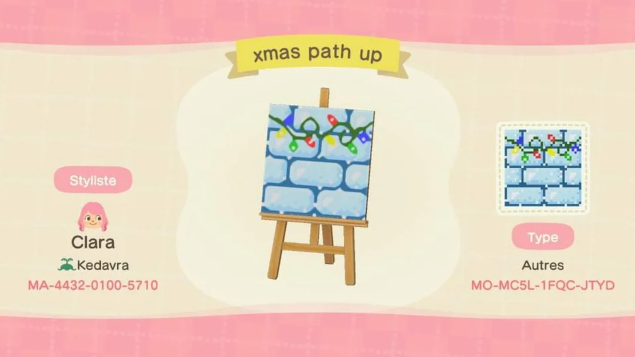 acnh christmas path 4